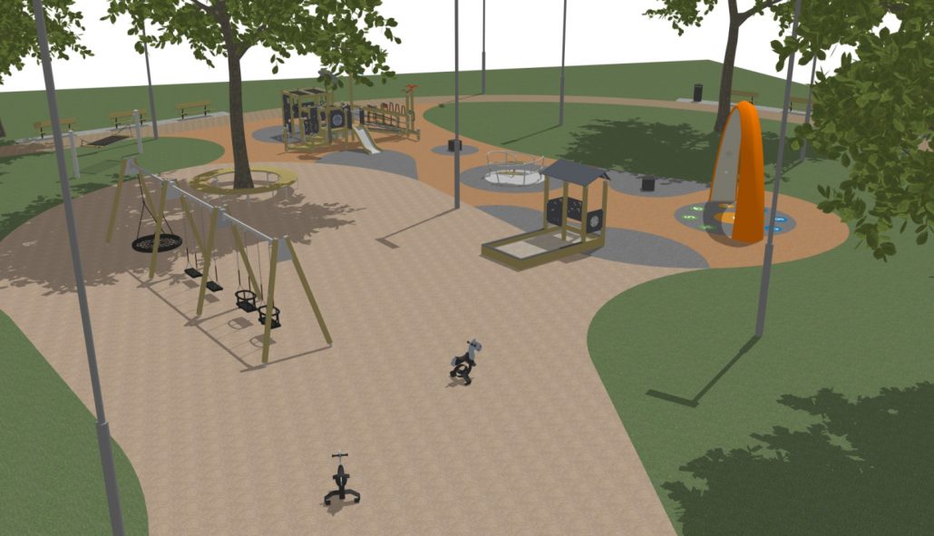 Ēbelmuižas bērnu rotaļu parka projekta makets