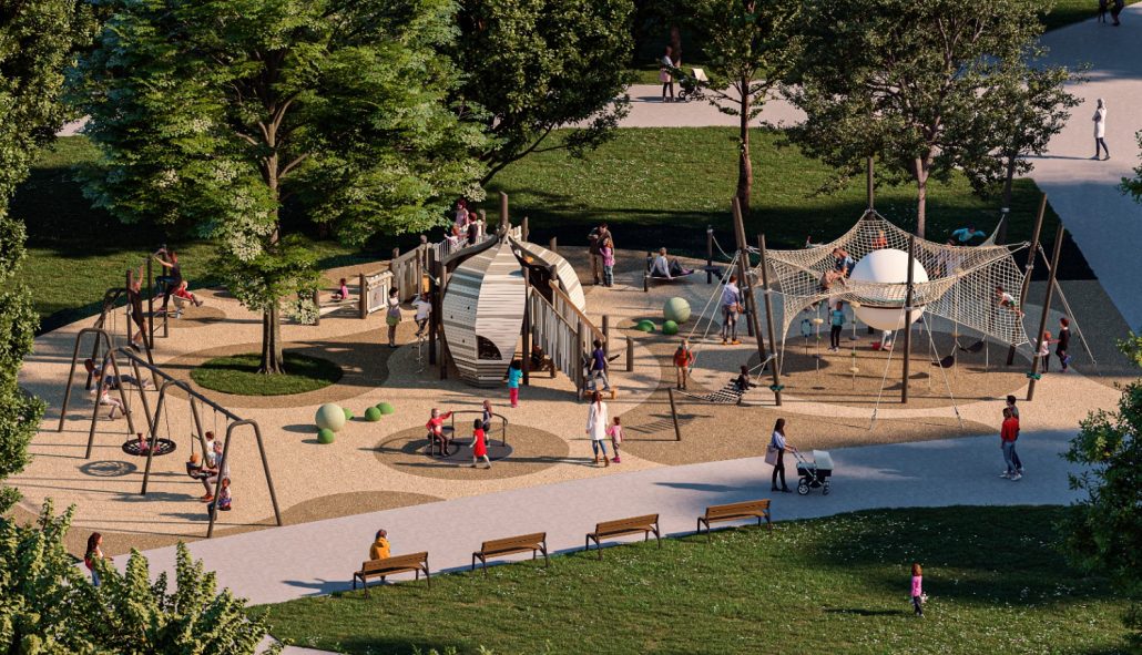 Vērmanes dārza rotaļu parka projekta makets