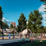 Atjaunots bērnu rotaļu laukums Vērmanes dārzā ar jaunām iekārtām