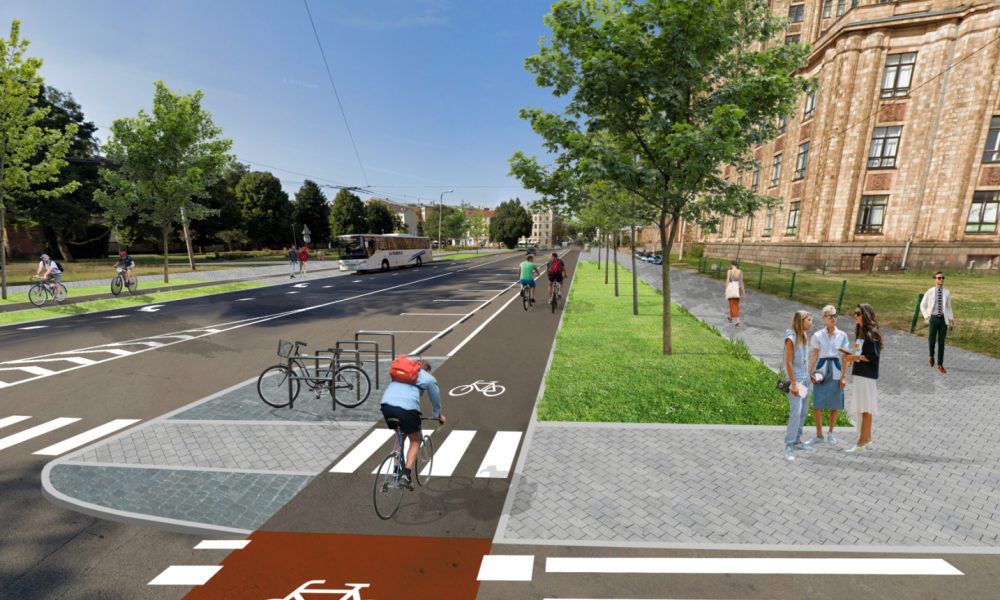 Vilhelma Purvīša ielas veloceļa vizualizācija